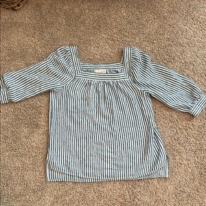 Universal Thread Blue and White Striped Blouse